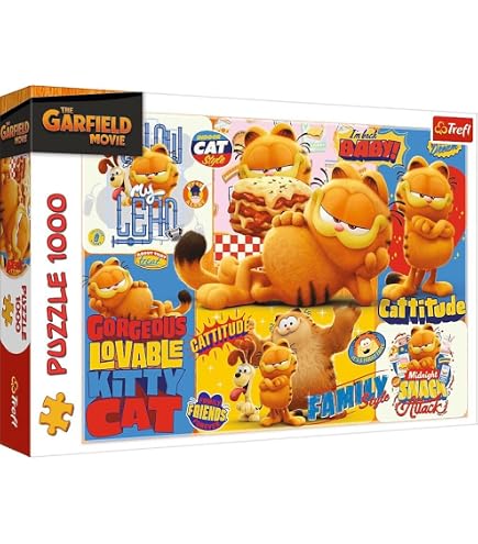 ANIMAGIC - Clásico - Peluche Gato Muy Suave - Naranja - para Niños y Niñas Fans del Famoso Gato Dormilón - Héroe de Cómics - Idea Regalo Cumpleaños, Navidad Desde 2 años