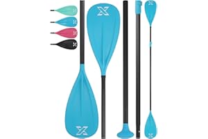 ZLX Adjustable Aluminum SUP Paddle - Leichtes Gewicht, ergonomischer T-Griff, schnelle Montage und langlebige Klingen