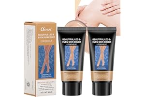 Baorder 2PCS Leg Makeup Full Coverage Waterproof No Transfer Leg Makeup To Cover Veins Concealer For Mature Skin Smooth Tone Body Make up Long Lasting Leg And Body Scar Cover Up