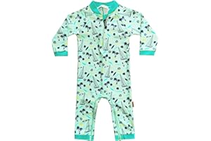 weVSwe Baby Toddler Boy Swimsuit UPF 50+ Sun Protection Rash Guard Swimwear with Crotch Zipper 0-3 Years