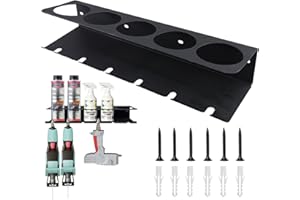 WANDGU 43 x 10 cm. Soporte para botes de aerosol: soporte para latas, estante de almacenamiento para latas de lubricante, soporte para botellas de aerosol, resistente organizador de botellas de 5