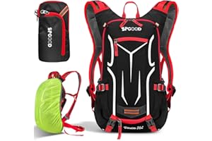 SPGOOD Plecak rowerowy 20 l/25 l/30 l (9 kolorów), wodoszczelny, ultralekki, dla kobiet i mężczyzn, wielofunkcyjny, z osłoną przeciwdeszczową/osłoną na kask, plecak MTB, plecak na rower górski