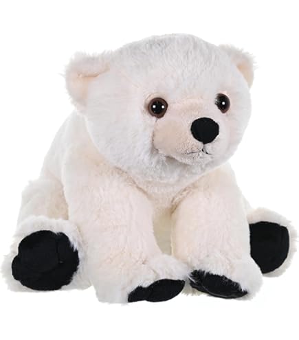 Paraorecchie In Peluche Invernali Les Alpes - Orso Polare Bianco 16x18cm, Morbido E Caldo