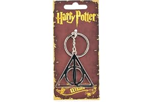 HALF MOON BAY Harry Potter 1012350310 Deathly Hallow - Llavero (acero inoxidable, 9 x 4 x 4 cm), color blanco