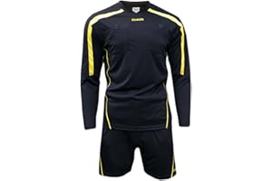 Ichnos Misura Adulto Calcio Arbitro Uniforme Kit (Maglietta + Pantaloncini)