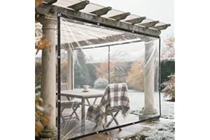 BeGrit Bache Transparente avec Oeillets 2x1m Bache de Protection Exterieur Translucide Bâche Imperméable Haute Transparence étanche Plastique pour Meubles de Jardin Serre Tente Isolation des Plantes