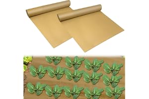 3,5 x 150 m biologiskt nedbrytbart papper ogräsbarriärrulle 2 st tunga trädgårdspapper ogräsbekämpning biologiskt nedbrytbart landskap tyg förtjockat trädgårdssäng gräs papper kompost film ogräs