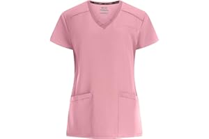 B-well Julia Casacca Medico Donna Divisa Sanitaria Uniforme Infermiera Maniche Corte Spandex