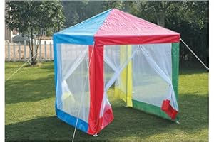 Spot on dealz® Rainbow Kids Gazebo Outdoor Garden Tents and Gazebos Colorful Design Hot Tub gazebo with Sides Zip Up Party Tent Multicolored Market Stall