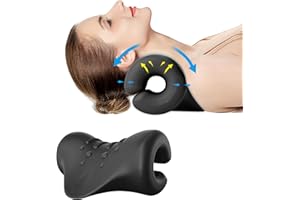 ‎BLABOK BLABOK Neck Stretcher Halswirbelsäule Traktion Gerät zu lindern Hals und Schulter Müdigkeit und Schmerzen, Nackenstrecker für Relief TMJ Schmerzen Kopfschmerzen Muskel(Schwarz)