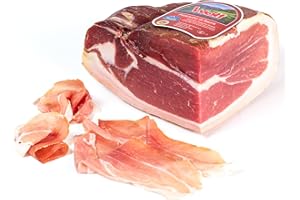 Wolf, Prosciutto di Sauris IGP, Trancio, Prodotto con Tradizionale Tecnica di Affumicatura, Carne 100% Italiana, Leggera Stagionatura, Senza Glutine, 1 kg (min. netto garantito)