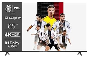 TCL 65P639 65 Zoll (164cm) LED Fernseher, 4K UHD, Smart TV, Google TV, HDR 10, Dynamic Colour Enhancement, 60Hz Motion Clarity, HDMI 2.1, Dolby Audio, Sprachsteuerung, Metallgehäuse, Alexa kompatibel