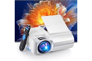 MAITE Proiettore DVD incorporato, proiettore portatile da esterno con schermo da 10000 lumen 300'', proiettore Full HD 1080P e 4G WIFI, compatibile con DVD/HDMI/USB/Bluetooth Altoparlante per Home Theatre