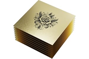 INNCEN 8 piastre per incisione laser ABS bicolore da 30 x 30 cm, 1,3 mm, piastra in plastica per incisione, piastre per incisione fai da te, pannelli in oro opaco