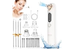 UCAMP Aspiratore Punti Neri,Elettrico Comedone per 5 Livelli di Aspirazione e 4 Testine,per Pulizia Viso e Rimozione Pori,strumento elettrico per la rimozione di brufoli,per Tutti i Tipi di Pelle