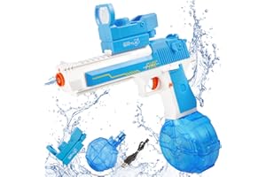 KADAYAYA Giocattoli Automatica Pistola d'Acqua, Pistola e Fucile Ad Acqua Elettrica Giocattolo per Bambini 3-6 Anni, Aqua Pistole l'Estate per Ragazzi Ragazze 4 5 6 Giocattoli Regali per Piscina(Blu)