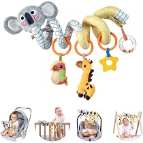 TUMAMA Noir Et Blanc Spirale D'activité Bébé, Eveil Poussette Jouet pour Bebe 0 3 6 9 Mois, Jeux Suspendre avec Hochet Et Anneaux De Dentition pour Auto, Stroller Arch, Berceau, Peluche Jouets TUMAMA Noir Et Blanc Spirale D'activité Bébé, Eveil Poussette Jouet pour Bebe 0 3 6 9 Mois, Jeux Suspendre avec Hochet Et Anneaux De Dentition pour Auto, Stroller Arch, Berceau, Peluche Jouets