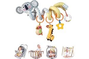 TUMAMA Kids Giocattoli per Carrozzina a Spirale per Bambini da 0 a 12 Mesi, Giochi Neonato, Giochi Passeggino Neonati, Regalo Nascita, Sonaglio Neonati - Koala