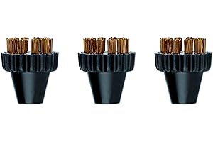 Polti PAEU0297 Vaporetto Brass Brushes for Eco Pro 3.0 and Classic Steam Cleaners (Pack of 3), Plastic
