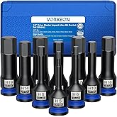 VORXEON Set of 1/2" Hex Socket Wrenches 42CRMO 5-19mm Metric Impact Socket Wrenches for Garage Car Repair Workshop