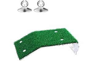 CLKE Turtle Basking Platform with Oxygen Tube Suction Cup, Resting Terrace for Turtle Tank with Turf, Turtle Ladder for Reptile Frog Terrapin (10.5 * 7 * 3.5cm), Turtle Tank Accessories