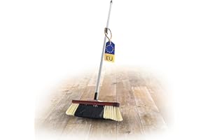 ‎NOVALIV Novaliv Zimmerbesen mit Stiel ROSSHAAR Mischung Besen weiche Borsten Schrankbesen mit Teleskopstiel Gemischter Rosshaarbesen Besen für Laminat und Parkett Rosshaarbesen Naturborsten Stubenbesen
