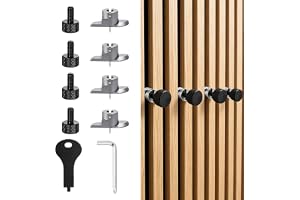 Zocipro 4 Stück Akustikpaneele Haken ohne Bohren, Metall Schraubhaken, Akustikpaneele Zubehör für einfache Montage, Ideal zur