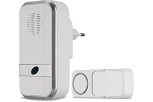 REV 0082630103 Orchestra - Juego inalámbrico para puerta (150 m, 90 dB, Funkgong 230 VAC y pulsador de timbre), color blanco