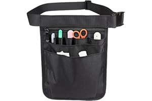 Aedcbaide Marsupio da infermiera, borsa portaoggetti multifunzionale durevole per accessori da infermiera con cintura regolabile,organizer per attrezzi in vita per stetoscopi, forbici per bende