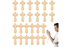 ONLYNERY Motivationsgeschenke Handschmeichler, 24 Stück Handkreuz Und Handschmeichler, Handkreuz, Kleines Holzkreuz Zum Beten, Auch Als Sterbekreuz, Handgefertigt, Um In Ihre Hand Zu Passen, Schöne Maserung