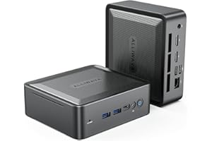 ‎ALLIWAVA ALLIWAVA Mini PC AMD Ryzen 5 5600H 6 Cores 32GB DDR4 512GB PCIe SSD Mini Desktop Computers, AMD Radeon Graphics 1800MHz, Dual HDMI and USB-C 4K Output, WiFi6E/BT5.2