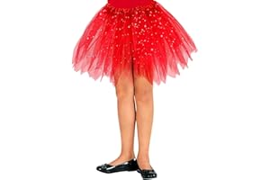 W WIDMANN MILANO Party Fashion - Tutù glitter, lunghezza circa 30 cm, sottogonna, sottogonna, ballerina, carnevale