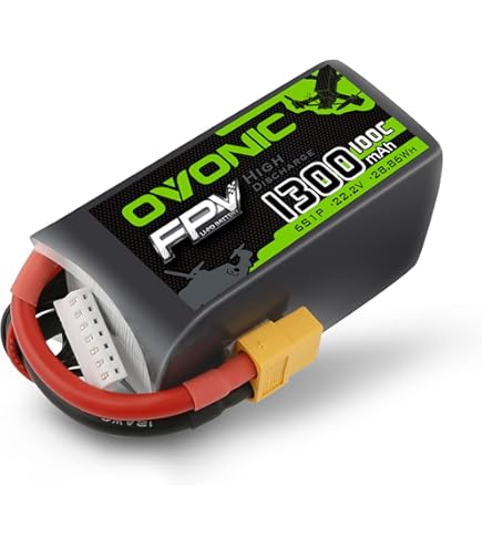 6s Lipo XT60 Stekker Helicopter Quadcopter Tattu 1300mAh 22.2V 75C Soft Case Lipo Akku Mit XT60 Anschluss Für UAV Drohne FPV Rennen RC Quadrocopter FPV Racing Accu 75C FPV Drone Accu