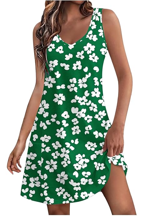 Abito Estivo Donna Vestito Estivo Donna In Cotone Senza Maniche
