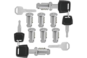Kunaxku 8 boîtes de Vitesses Schlosskerne für Thule Fahrradträger, avec 6 Pièces Clés Serrure et 2 Pièces Clé d'assemblage Porte Bagages de Toit Serrure pour Galeries de Toit Porte-Ski Barres
