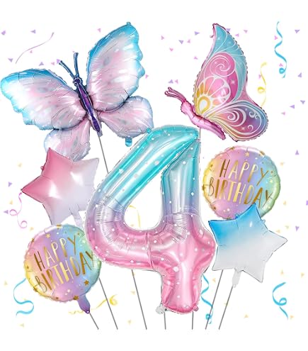 8 X 5 cm Candele di Compleanno Numero, Candele Numeri Torta Rosa Glitterato Cake Topper Candele di Compleanno a Farfalla con Paillettes per Forniture per Feste di Anniversario (Numero 0