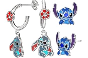 DEREINE Pendientes de Dibujos Animados, 2 Pares Pendientes de Niña, Aretes de Dibujos Animados, Pendientes Mujer, Cartoon Pendientes para Niñas