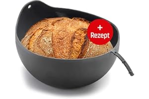 Coolinato 3 in 1 Silikon Universalschüssel, Brotbackform zum Backen, Mixen und dünsten, hitzebeständig bis 230 °C, 24cm
