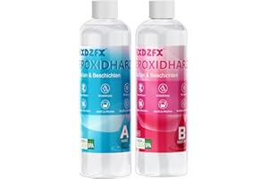 HXDZFX Epoxidharz Set mit Härter - 600 ml 1:1 Verhältnis Glasklar Epoxy Resin, Kunstharz Gießen für Anfänger, DIY-Harzkunst, Kunsthandwerk,Schmuckherstellung