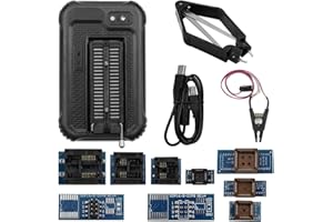 DollaTek T48 Mini Pro Universal USB Programmer with 10 adapter Support 31000 ICs for SPI/Nor/NAND Flash/EMMC/IC Tester TL866CS TL866II Plus Replacement BIOS MCU EEPROM AVR PIC