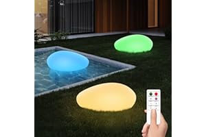 ‎MALUX MALUX Solarlampen 3Stück Solarkugeln mit Fernbedienung Solarkugel Wasserdicht IP67 Solar kugeln für außen mit 8 Farben Automatisch Aufleuchten Garten Terrasse (D18CM)
