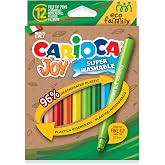 Carioca Eco Famıly Joy S&uuml;per Yıkanabilir Ke&ccedil;eli Boya Kalemi 12'Li