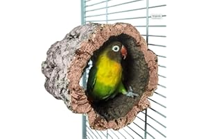 HappyBird Cork Cave Cork Tunnel for Budgies with Stainless Steel Attachment
