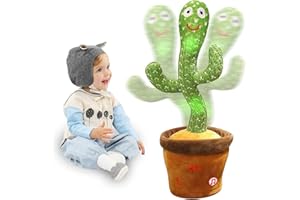 seOSTO Cactus Ballerino,Ricamo Sicuro Senza Occhi di Plastica Cactus Che Balla e Ripete (Volume regolabile - 10 canzoni per bambini)