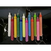 CraftVatika Set of 10 Rangoli Colour Powder Tube Kit Diwali Decoration Items Bottles Tool Floor Art Rang for Home…