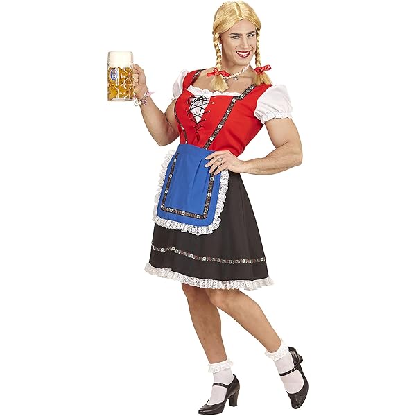 Parrucca Heidi Con Trecce E Fiocchi Rossi - Bionda, Per Carnevale E Feste, Unisex Per Donne E Uomini - Foto 12