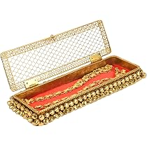 Lushure Metal Mesh Multipurpose Chain Earring Anklet Holder Box ...