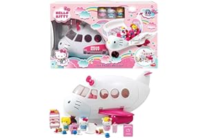 SIMBA Dickie - Hello Kitty Avión con figuras, apertura de techo, incluye 3 figuras y 20 accesorios (Dickie 253248000)