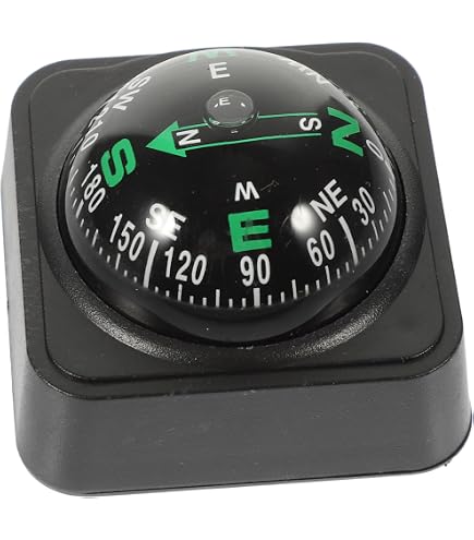 Boussole Marine Portable Boussole Sphérique Pour Tableau De Bord Voiture/ bateau - Pliable, Réglable à 180°, Avec Inclinomètre