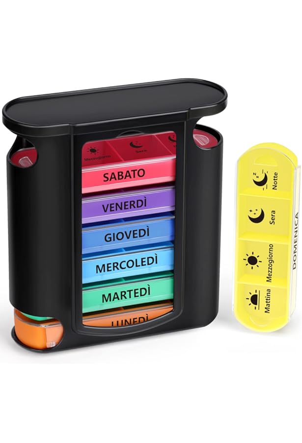 Scatola Per Compresse 28 Giorni Scatola Per Pillole 7 Scomparti - Foto 3